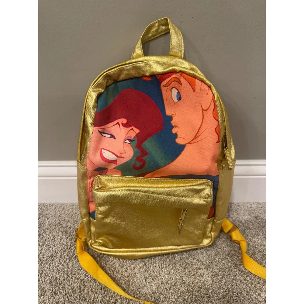 Disney Backpack Hercules Meg Metallic Gold One Size Kids Unisex